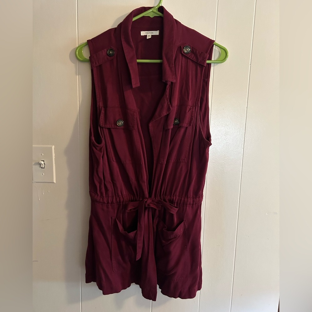 Maurices Burgundy Sleeveless Vest